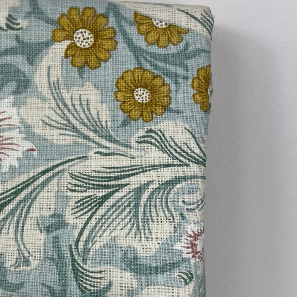 William MORRIS Co Tablecloth Leicester Blue Floral Spring Cotton 70